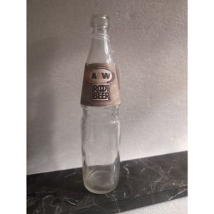 Vintage A&W Root beer glass bottle, empty
